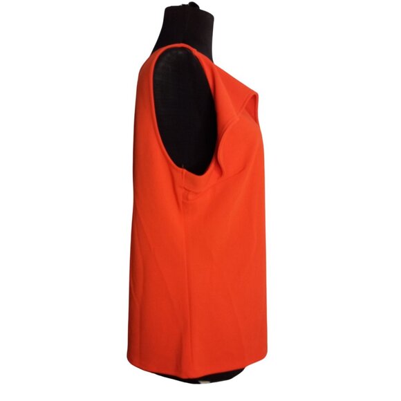 New York & Company 7th Avenue Size M Top One Shoulder Ruffle Orange NEW - Picture 5 of 8
